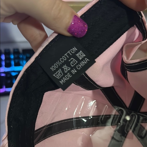 Pink Lily Pink Cap with Rhinestone Bow - Picture 8 of 8